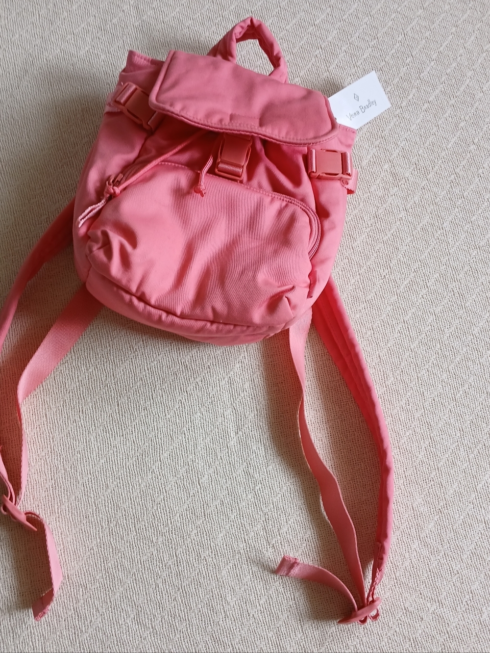 vera bradley ♡ utility mini backpack rogue rose pink class school gorpcore barbi - Picture 1 of 9